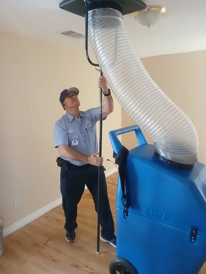 Mini Split Installation technician using HEPA equipment in Pinole